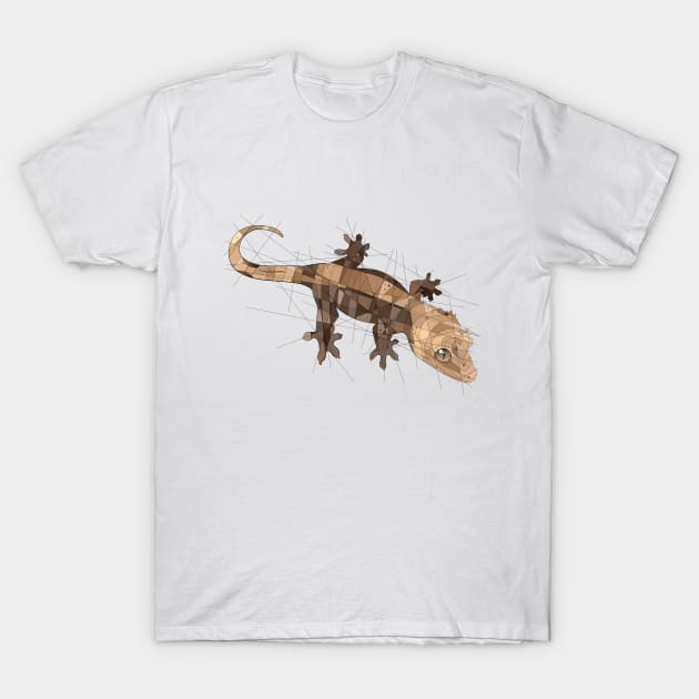 Crested Gecko T-Shirt by Blacklightco